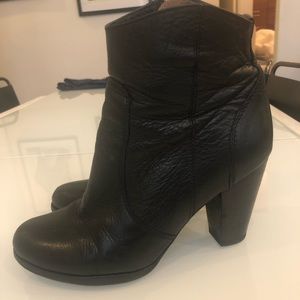 Joie Black leather booties